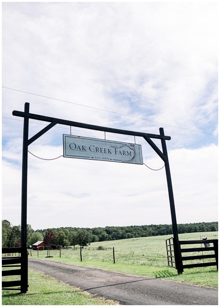 Oak Creek Farm Entrance