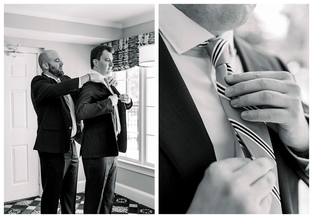 Groom on wedding day